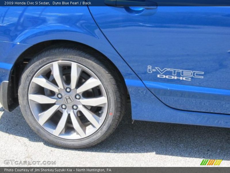 Dyno Blue Pearl / Black 2009 Honda Civic Si Sedan