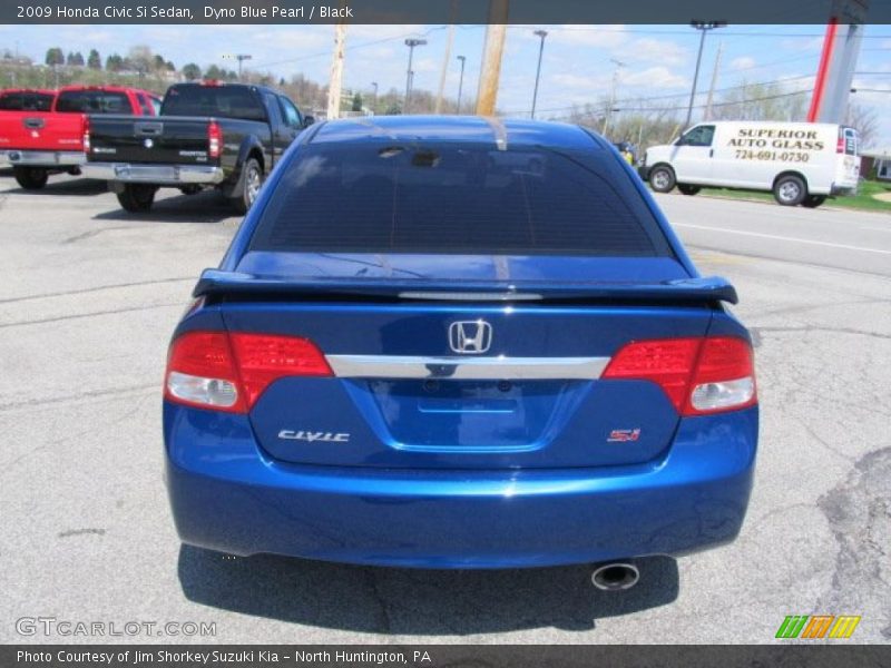 Dyno Blue Pearl / Black 2009 Honda Civic Si Sedan
