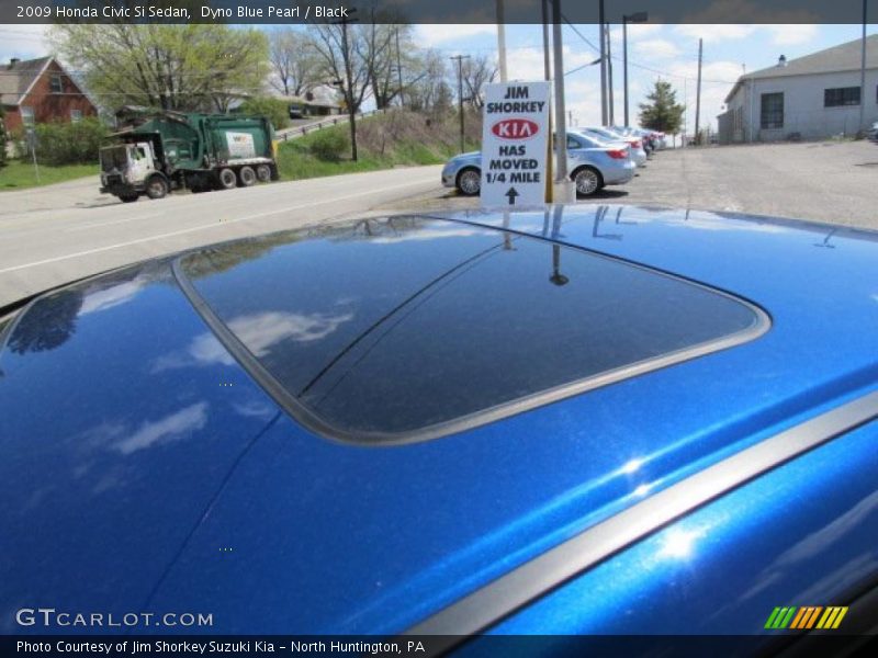 Dyno Blue Pearl / Black 2009 Honda Civic Si Sedan