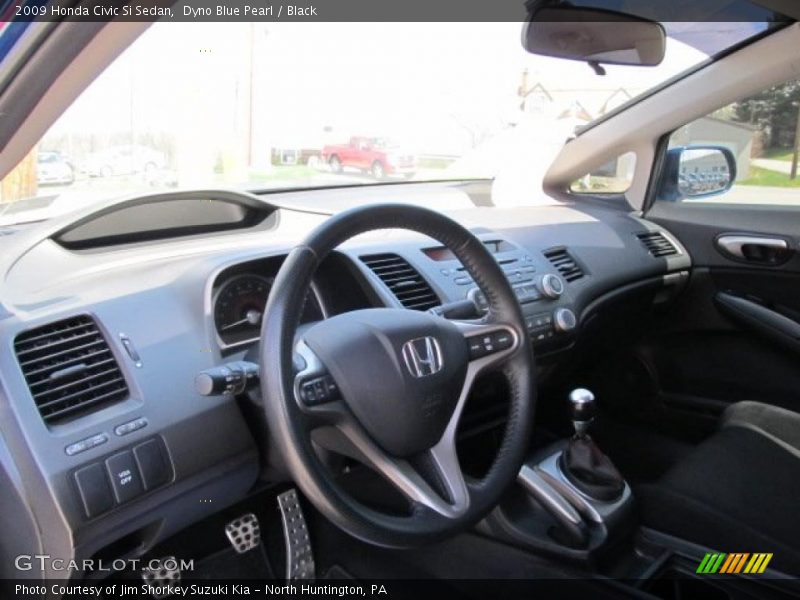 Dyno Blue Pearl / Black 2009 Honda Civic Si Sedan