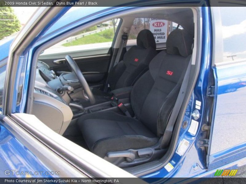Dyno Blue Pearl / Black 2009 Honda Civic Si Sedan