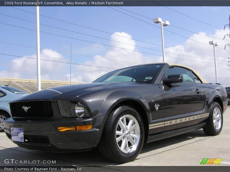 Alloy Metallic / Medium Parchment 2009 Ford Mustang V6 Convertible