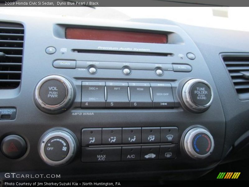 Dyno Blue Pearl / Black 2009 Honda Civic Si Sedan