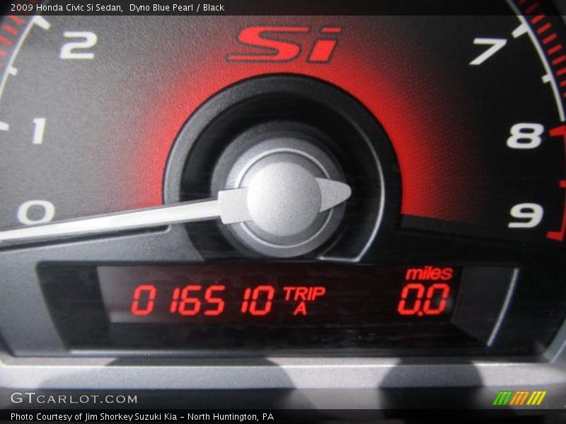 Dyno Blue Pearl / Black 2009 Honda Civic Si Sedan