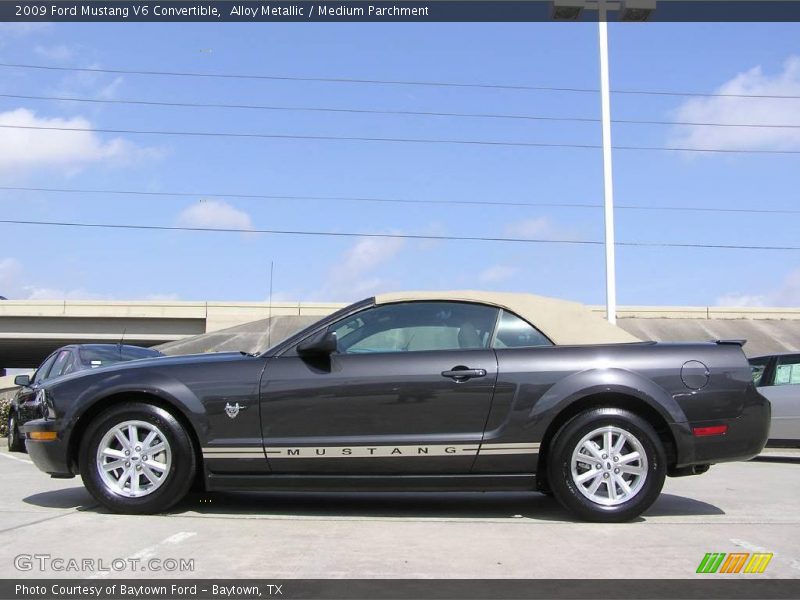 Alloy Metallic / Medium Parchment 2009 Ford Mustang V6 Convertible