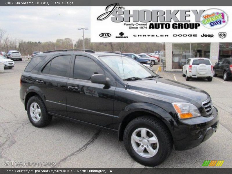 Black / Beige 2007 Kia Sorento EX 4WD