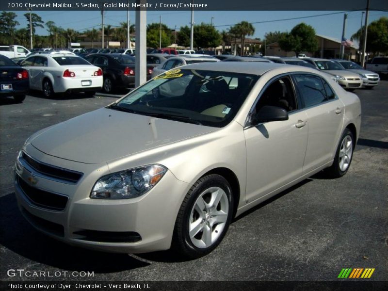 Gold Mist Metallic / Cocoa/Cashmere 2010 Chevrolet Malibu LS Sedan