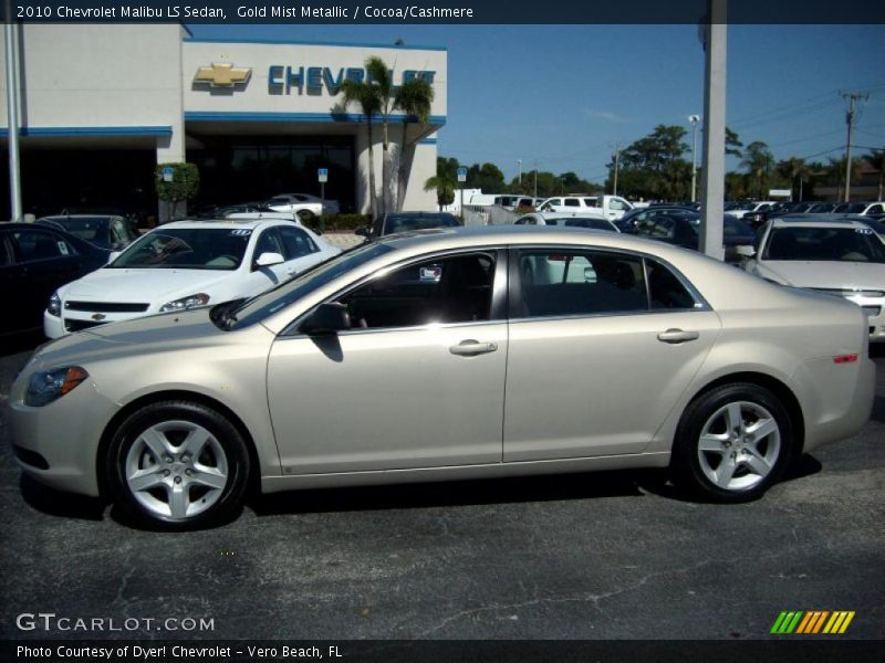 Gold Mist Metallic / Cocoa/Cashmere 2010 Chevrolet Malibu LS Sedan