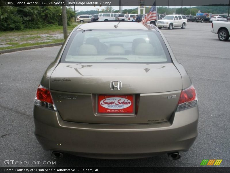 Bold Beige Metallic / Ivory 2009 Honda Accord EX-L V6 Sedan