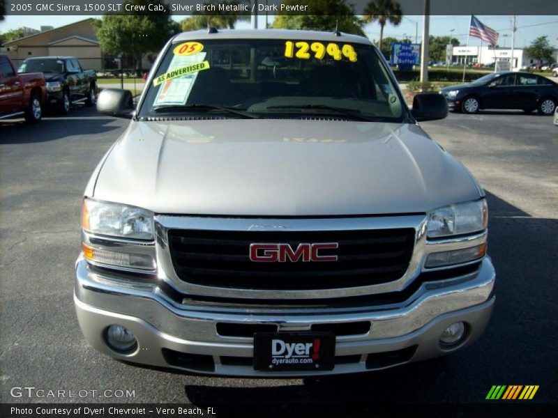 Silver Birch Metallic / Dark Pewter 2005 GMC Sierra 1500 SLT Crew Cab