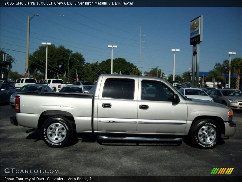 Silver Birch Metallic / Dark Pewter 2005 GMC Sierra 1500 SLT Crew Cab