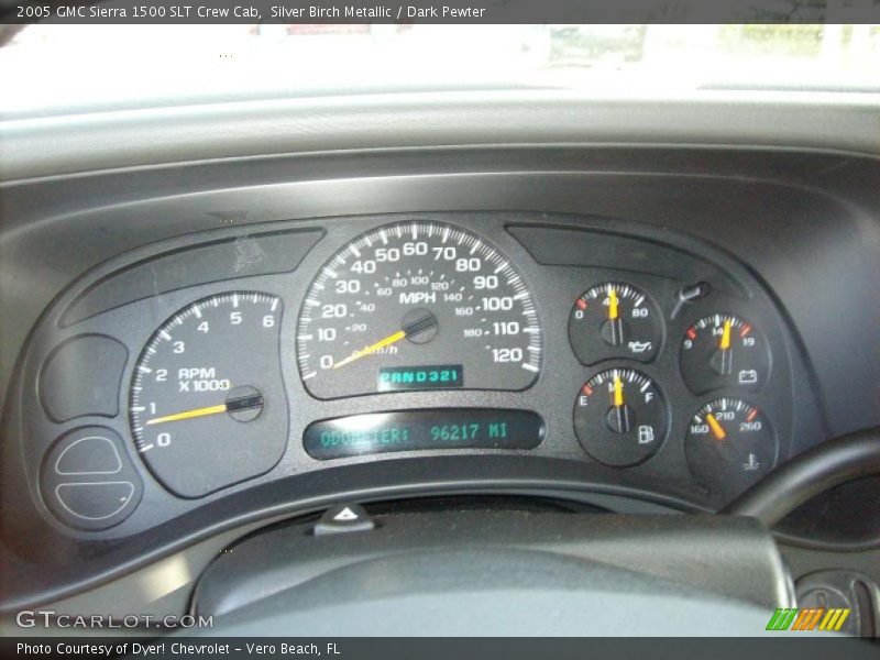 Silver Birch Metallic / Dark Pewter 2005 GMC Sierra 1500 SLT Crew Cab