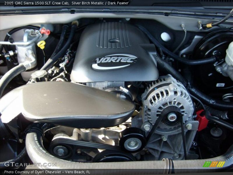 Silver Birch Metallic / Dark Pewter 2005 GMC Sierra 1500 SLT Crew Cab