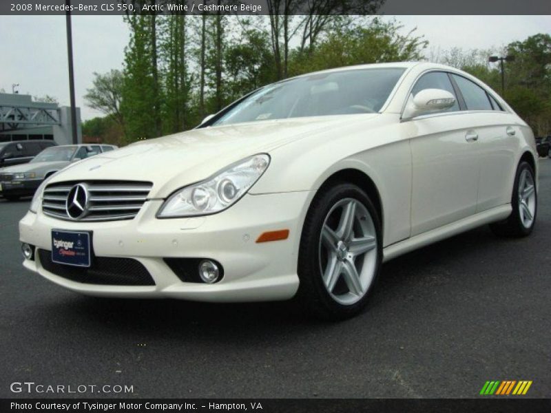 Arctic White / Cashmere Beige 2008 Mercedes-Benz CLS 550