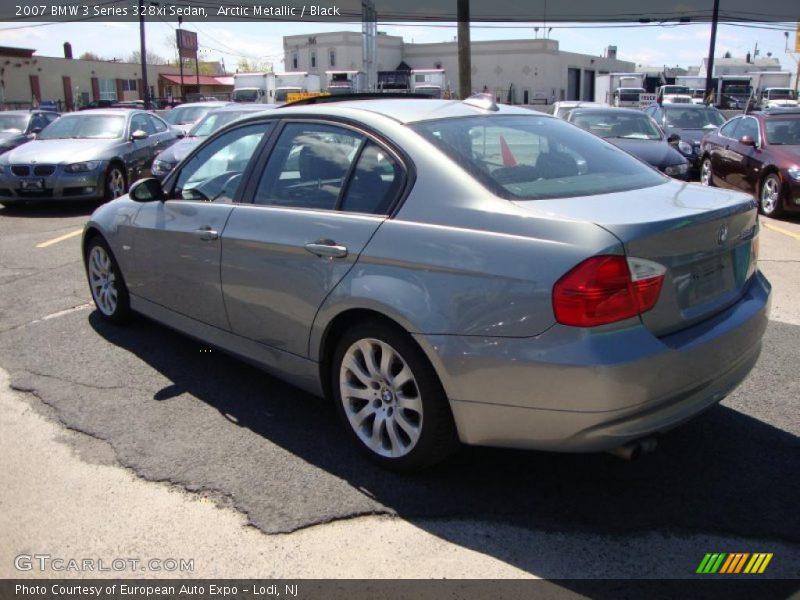 Arctic Metallic / Black 2007 BMW 3 Series 328xi Sedan