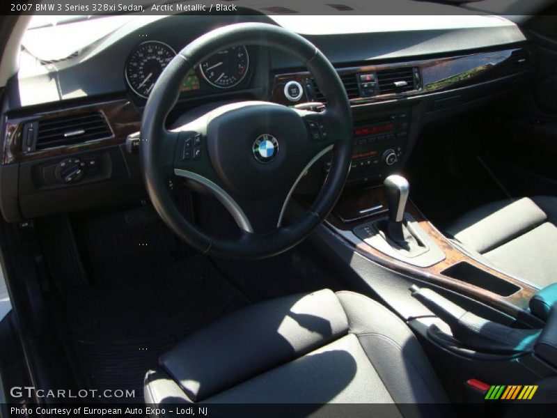 Arctic Metallic / Black 2007 BMW 3 Series 328xi Sedan