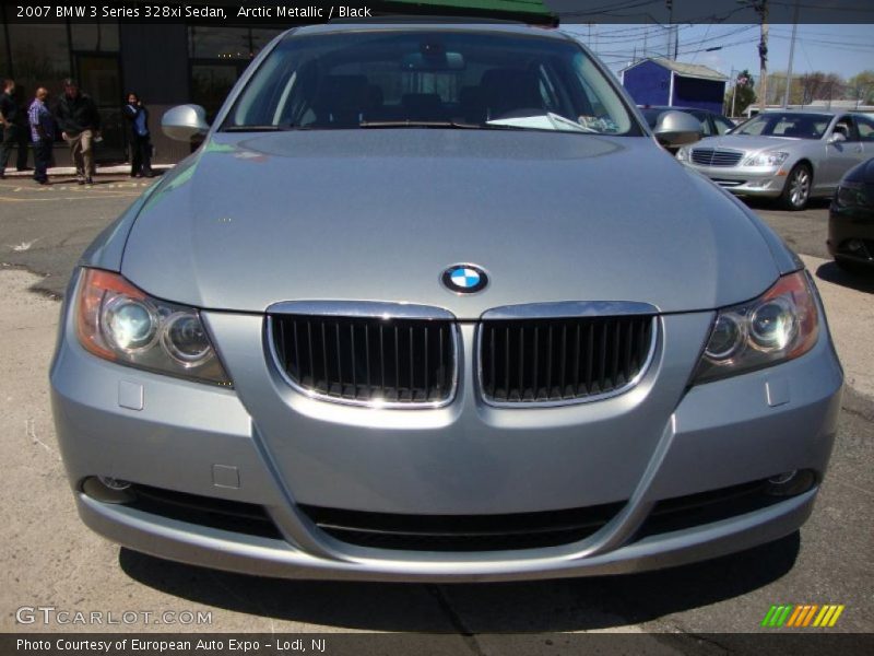 Arctic Metallic / Black 2007 BMW 3 Series 328xi Sedan