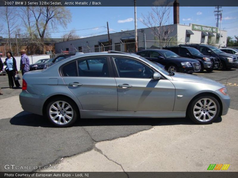 Arctic Metallic / Black 2007 BMW 3 Series 328xi Sedan