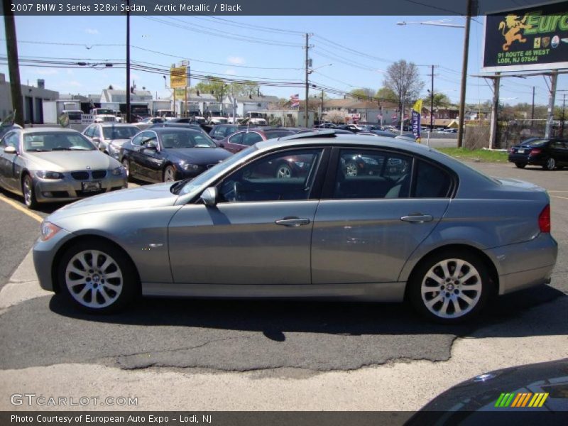 Arctic Metallic / Black 2007 BMW 3 Series 328xi Sedan
