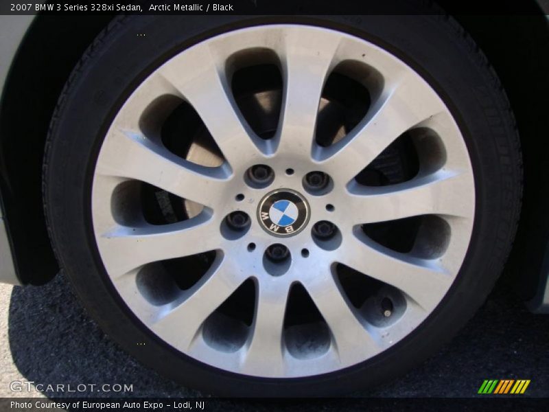 Arctic Metallic / Black 2007 BMW 3 Series 328xi Sedan