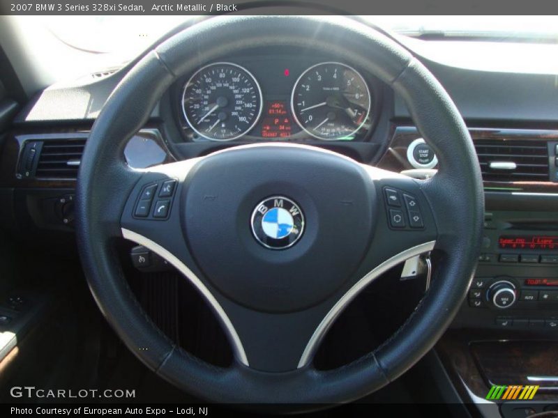 Arctic Metallic / Black 2007 BMW 3 Series 328xi Sedan