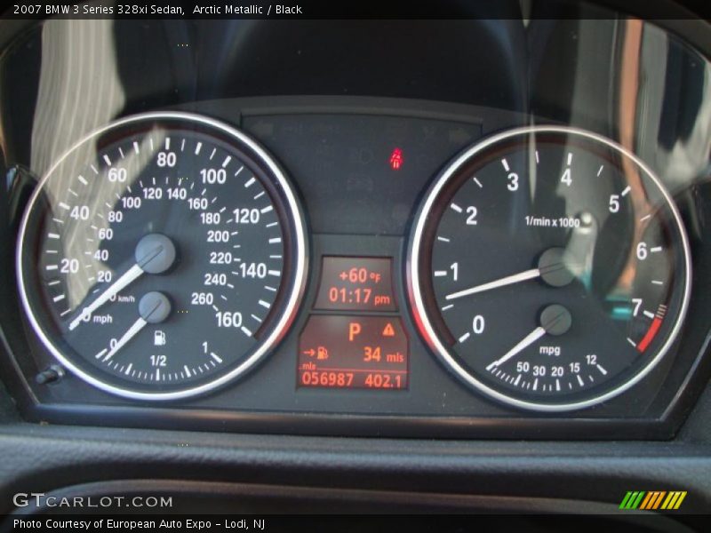 Arctic Metallic / Black 2007 BMW 3 Series 328xi Sedan