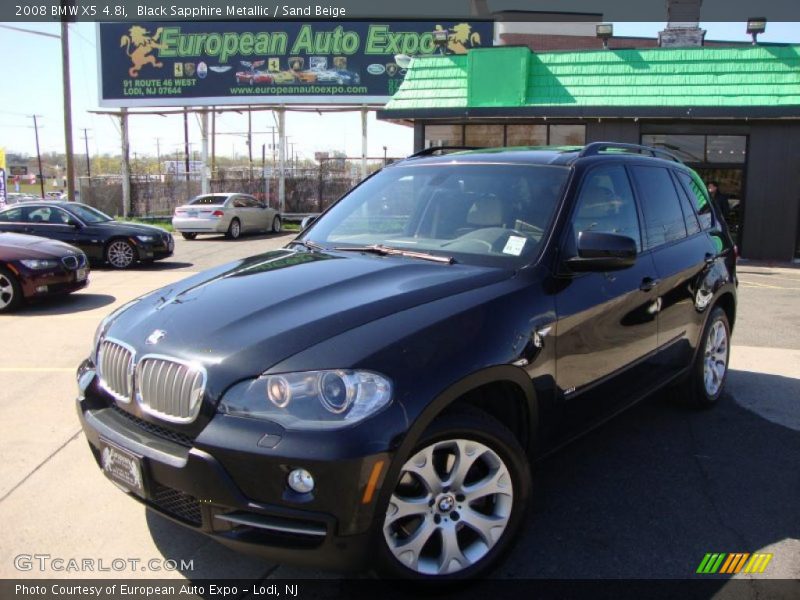 Black Sapphire Metallic / Sand Beige 2008 BMW X5 4.8i