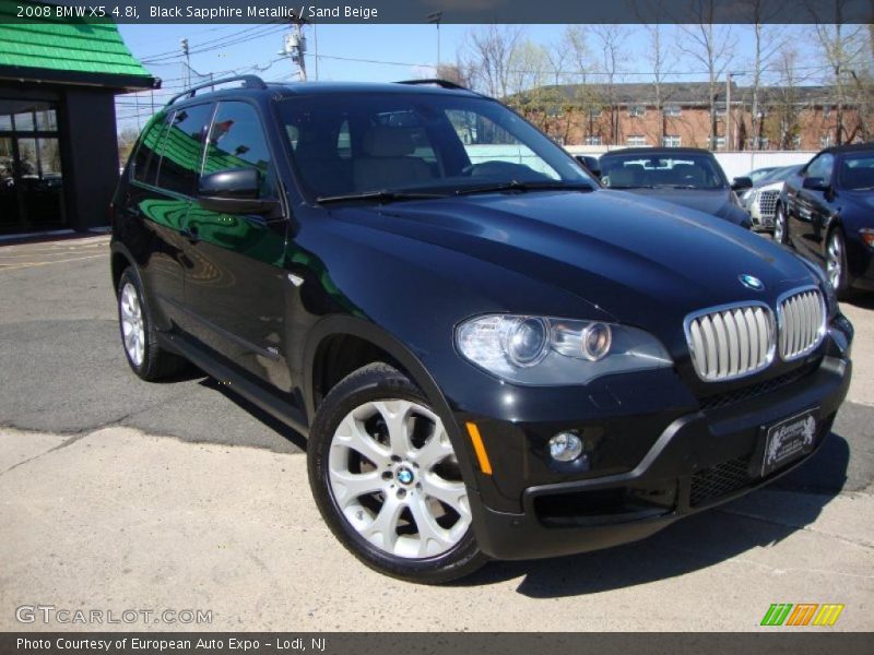 Black Sapphire Metallic / Sand Beige 2008 BMW X5 4.8i