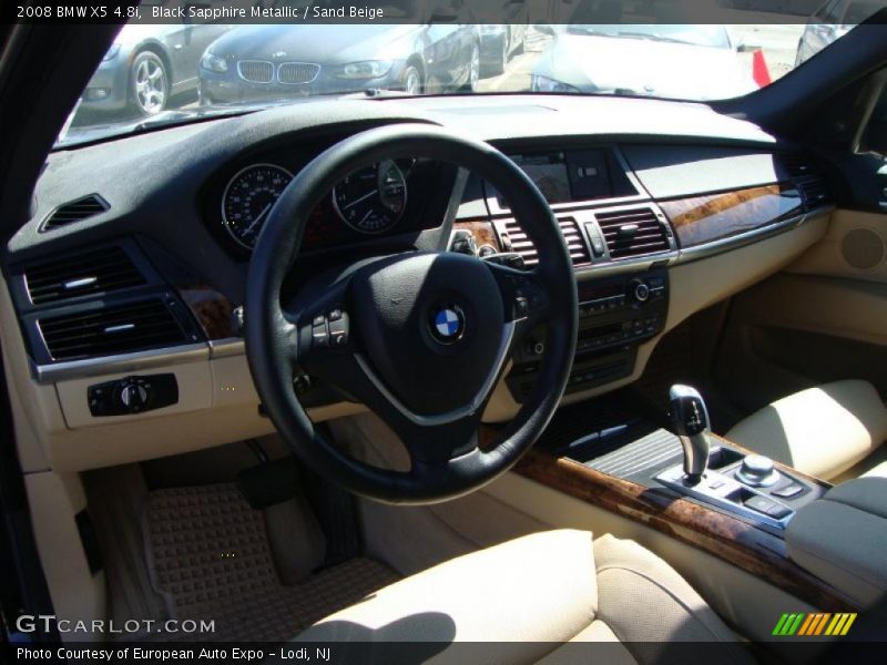 Black Sapphire Metallic / Sand Beige 2008 BMW X5 4.8i