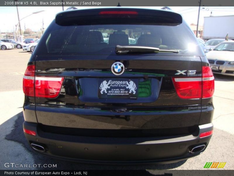 Black Sapphire Metallic / Sand Beige 2008 BMW X5 4.8i