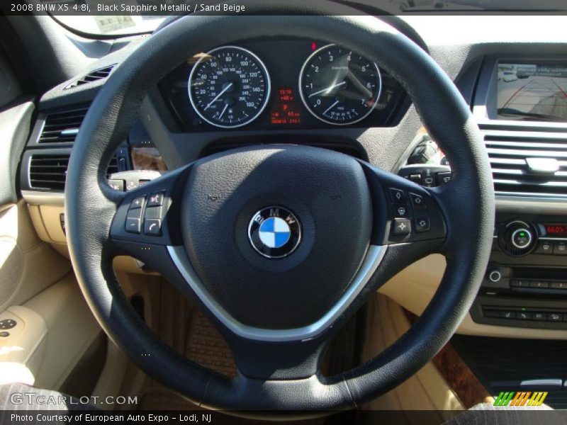 Black Sapphire Metallic / Sand Beige 2008 BMW X5 4.8i