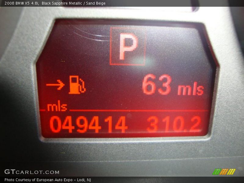 Black Sapphire Metallic / Sand Beige 2008 BMW X5 4.8i