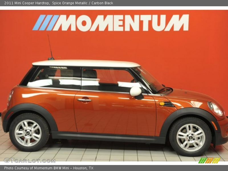 Spice Orange Metallic / Carbon Black 2011 Mini Cooper Hardtop