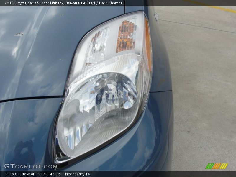 Bayou Blue Pearl / Dark Charcoal 2011 Toyota Yaris 5 Door Liftback