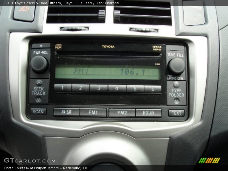 Controls of 2011 Yaris 5 Door Liftback