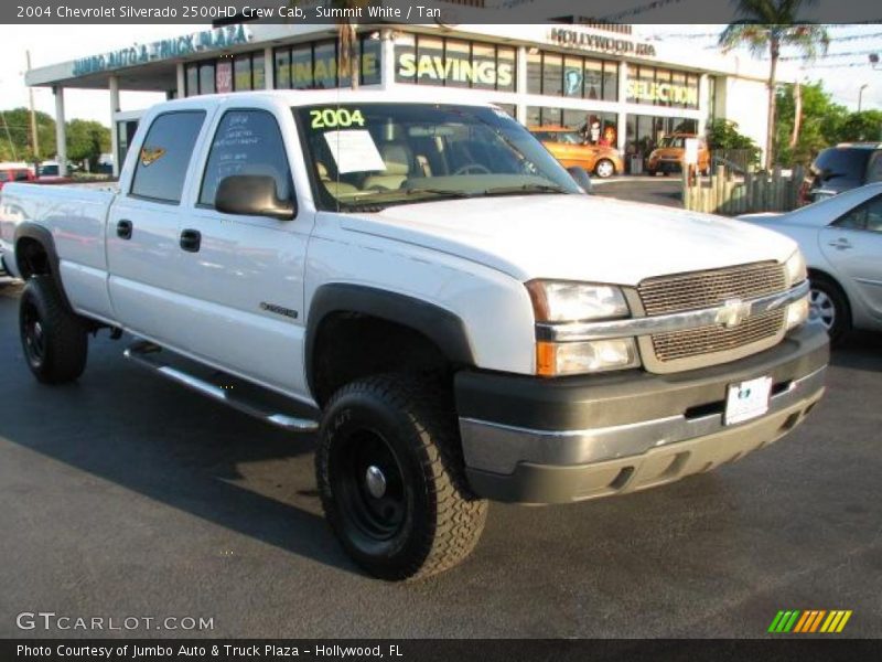 Summit White / Tan 2004 Chevrolet Silverado 2500HD Crew Cab
