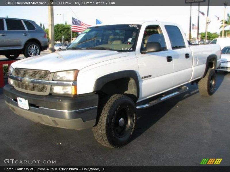 Summit White / Tan 2004 Chevrolet Silverado 2500HD Crew Cab