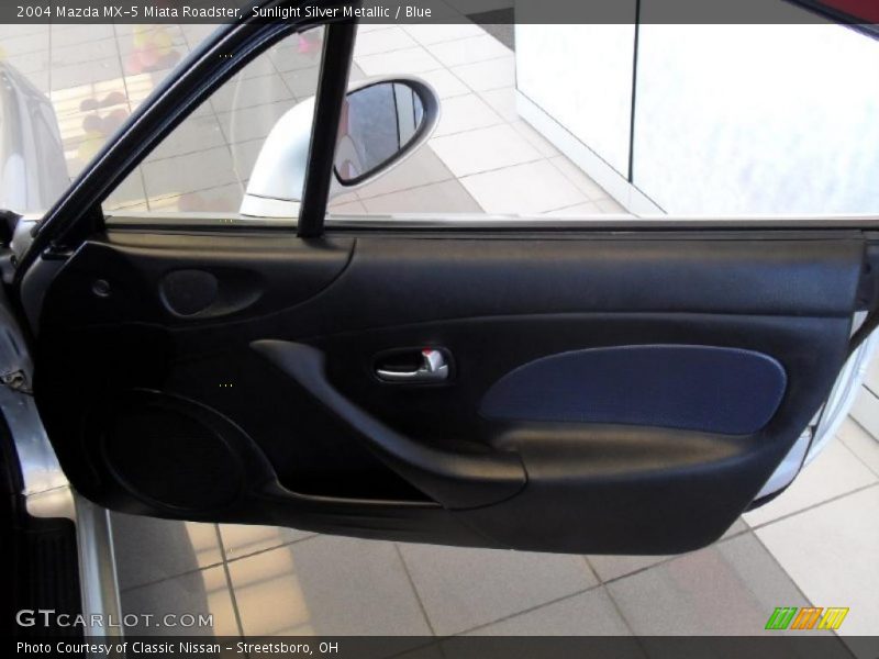 Sunlight Silver Metallic / Blue 2004 Mazda MX-5 Miata Roadster