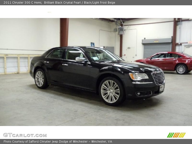 Brilliant Black Crystal Pearl / Black/Light Frost Beige 2011 Chrysler 300 C Hemi