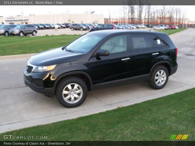 Ebony Black / Gray 2011 Kia Sorento LX