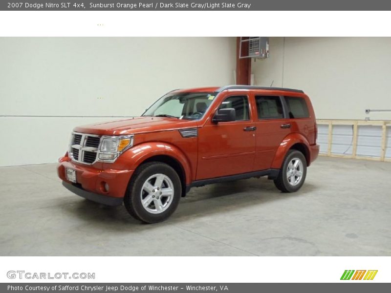 Sunburst Orange Pearl / Dark Slate Gray/Light Slate Gray 2007 Dodge Nitro SLT 4x4