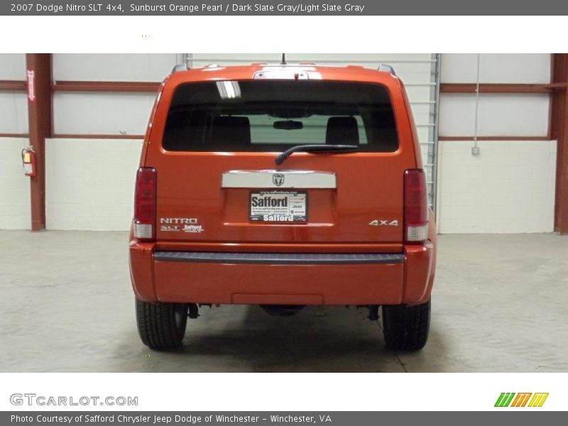 Sunburst Orange Pearl / Dark Slate Gray/Light Slate Gray 2007 Dodge Nitro SLT 4x4