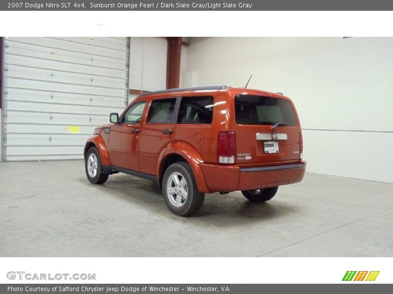 Sunburst Orange Pearl / Dark Slate Gray/Light Slate Gray 2007 Dodge Nitro SLT 4x4