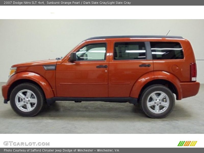 Sunburst Orange Pearl / Dark Slate Gray/Light Slate Gray 2007 Dodge Nitro SLT 4x4