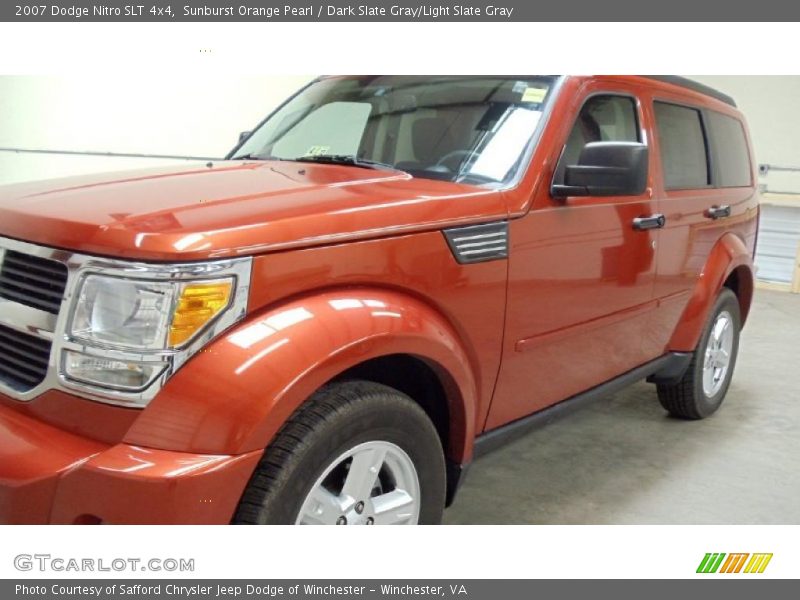 Sunburst Orange Pearl / Dark Slate Gray/Light Slate Gray 2007 Dodge Nitro SLT 4x4