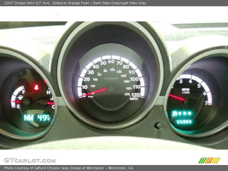 Sunburst Orange Pearl / Dark Slate Gray/Light Slate Gray 2007 Dodge Nitro SLT 4x4