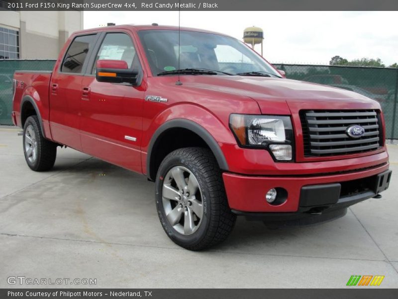 Red Candy Metallic / Black 2011 Ford F150 King Ranch SuperCrew 4x4