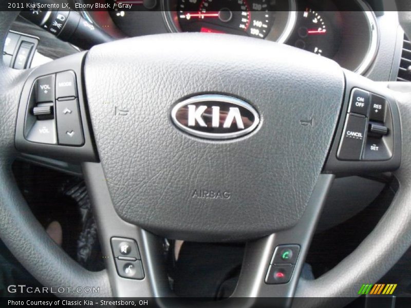 Ebony Black / Gray 2011 Kia Sorento LX