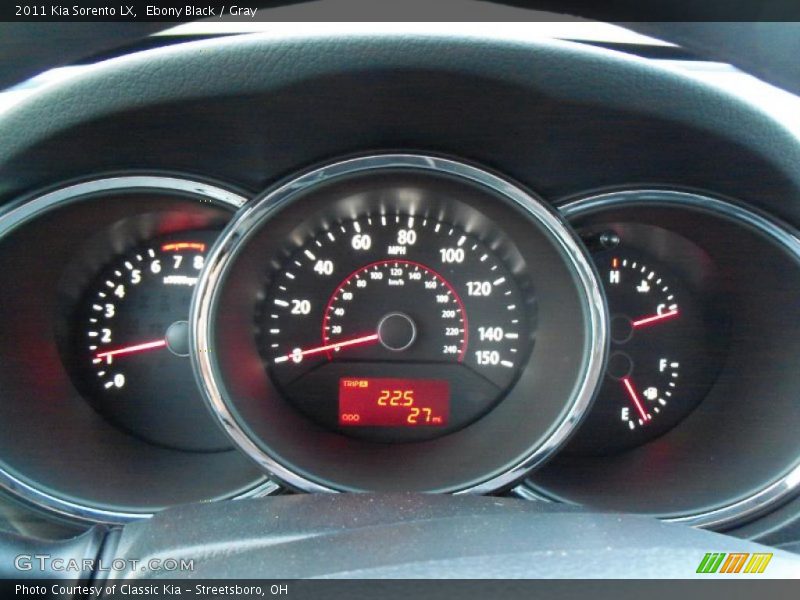 Ebony Black / Gray 2011 Kia Sorento LX