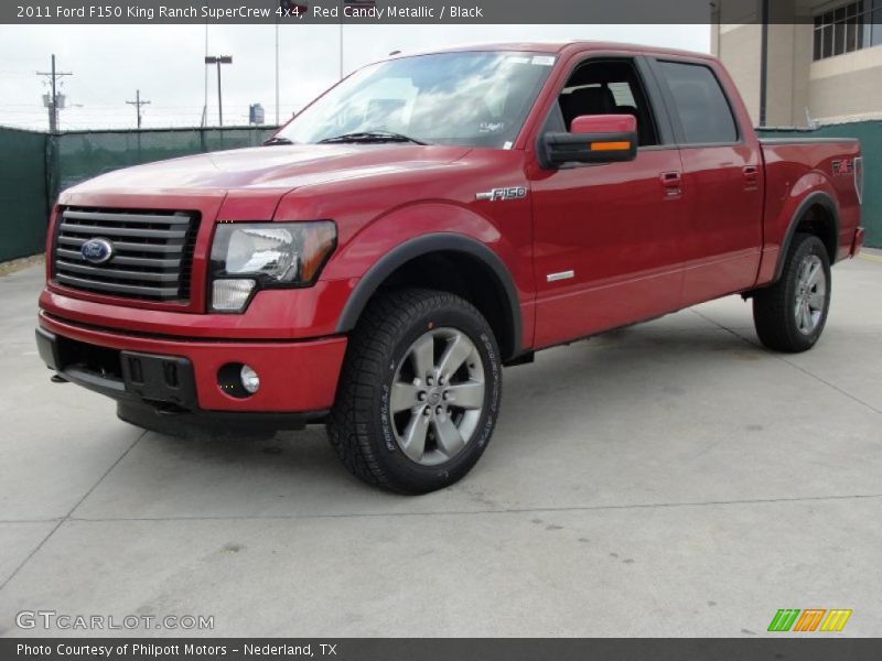 Red Candy Metallic / Black 2011 Ford F150 King Ranch SuperCrew 4x4